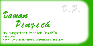 doman pinzich business card